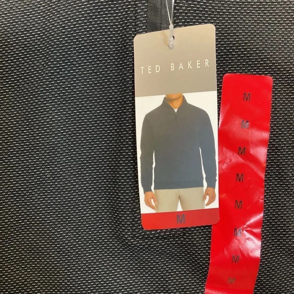 Ted Baker Black 1/4 Zip-Up Sweater